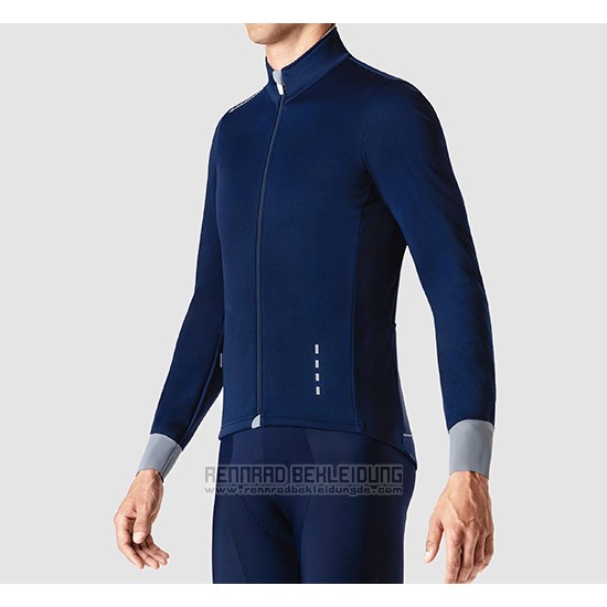 2019 Fahrradbekleidung La Passione Blau Grau Trikot Langarm und Tragerhose